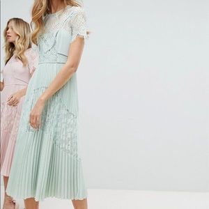 UK Whistles Mint Green Midi Dress -Size 6 (NWT)